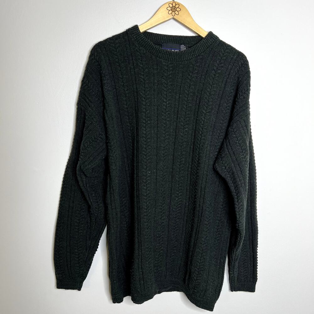 Vintage Bill Blass Gray Knit Crewneck Sweater